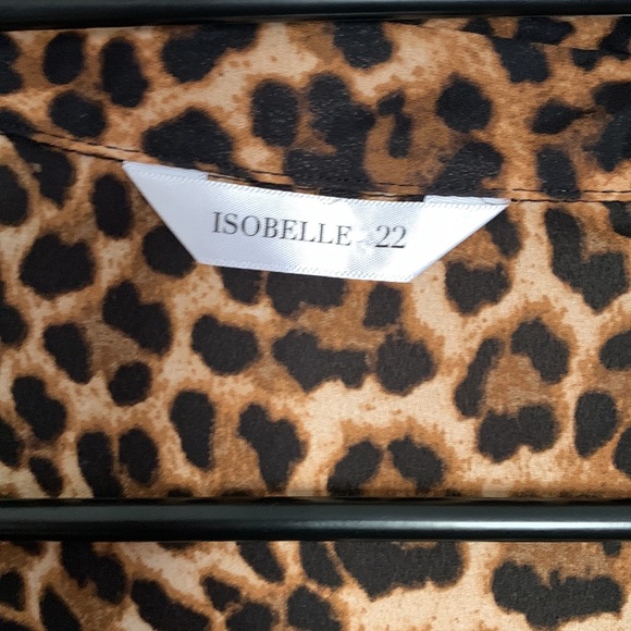 ISOBELLE CHEETAH PRINT LONG SLEEVE SHIRT SIZE 22 - Picture 7 of 7